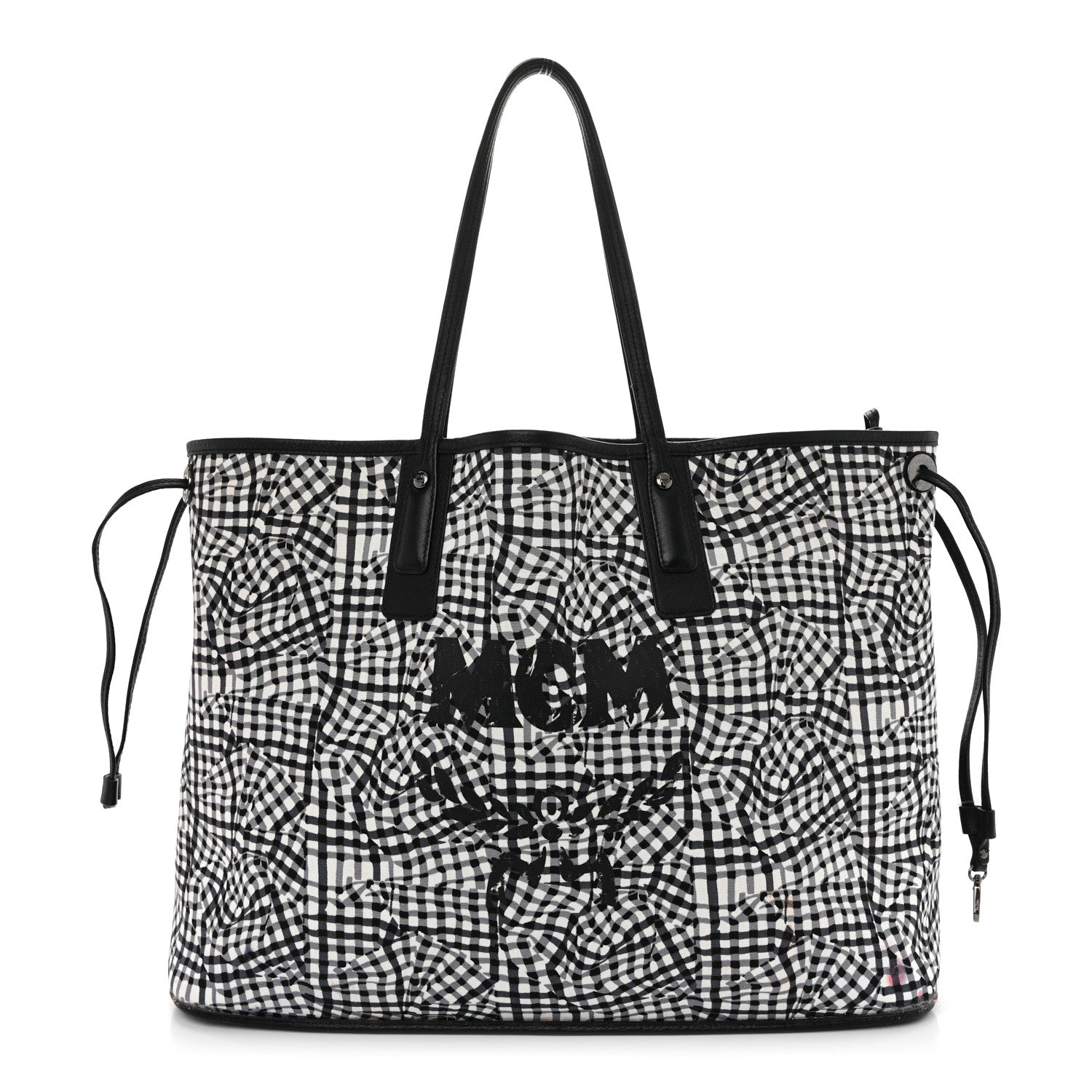 MCM Visetos Large Liz Reversible Shopper Tote Black 3 of 19