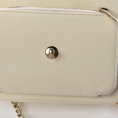 Chanel Caviar Quilted Medium Business Affinity Flap Ivory 16 of 16