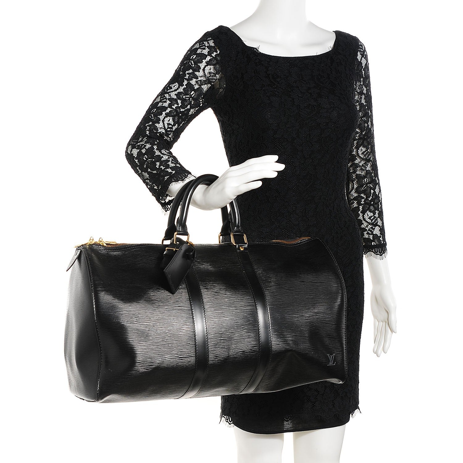 Louis Vuitton Epi Keepall 45 Black 2 of 6