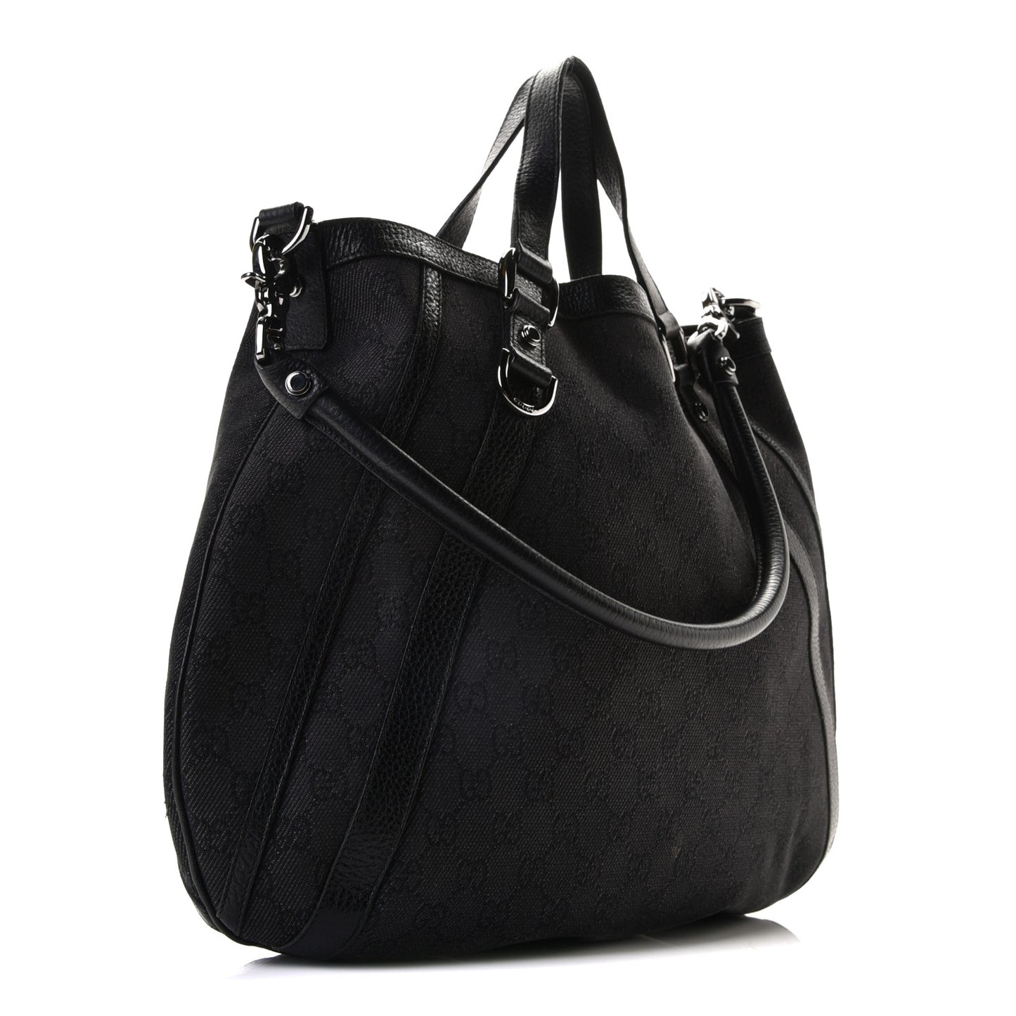 Monogram Medium Abbey Convertible Tote Black