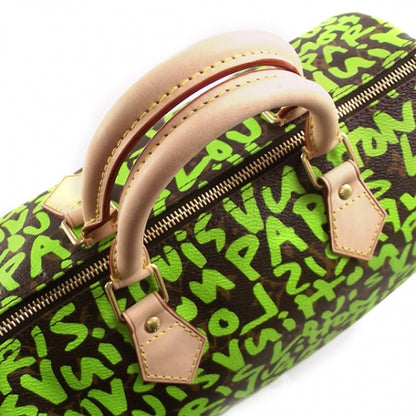 Louis Vuitton Monogram Graffiti Speedy 30 Green 6 of 9