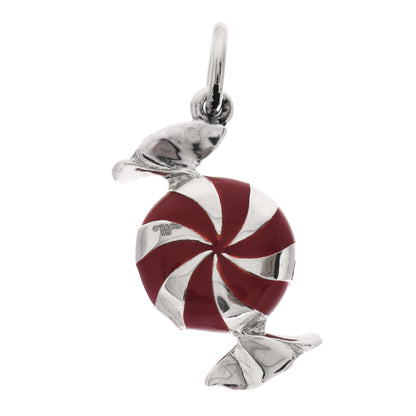 Tiffany Sterling Silver Enamel Bon Bon Candy Charm Red 3 of 4
