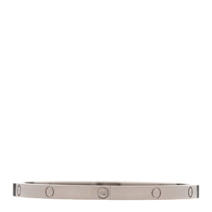 Cartier 18K White Gold Small LOVE Bracelet 17 6 of 8