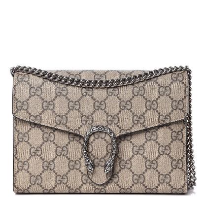 Gucci GG Supreme Monogram Mini Dionysus Chain Wallet Beige Yellow 1 of 11