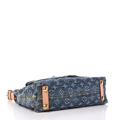 Louis Vuitton Monogram Denim Baggy PM Blue 4 of 9