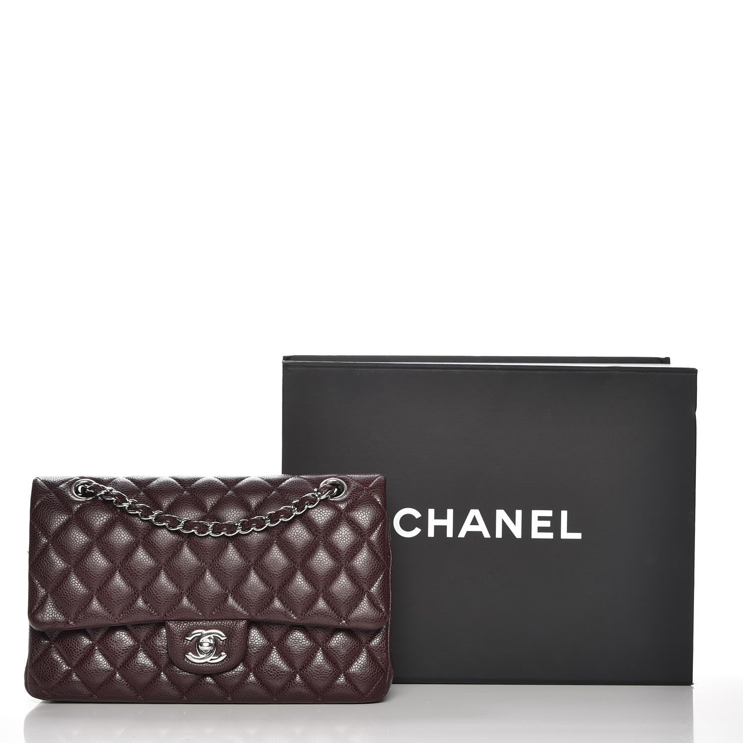 Chanel Caviar Quilted Medium Double Flap Burgundy 9 of 9