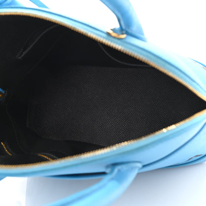 Balenciaga Signature Grained Calfskin Logo S Ville Top Handle Bag Bleu Turquoise 5 of 11