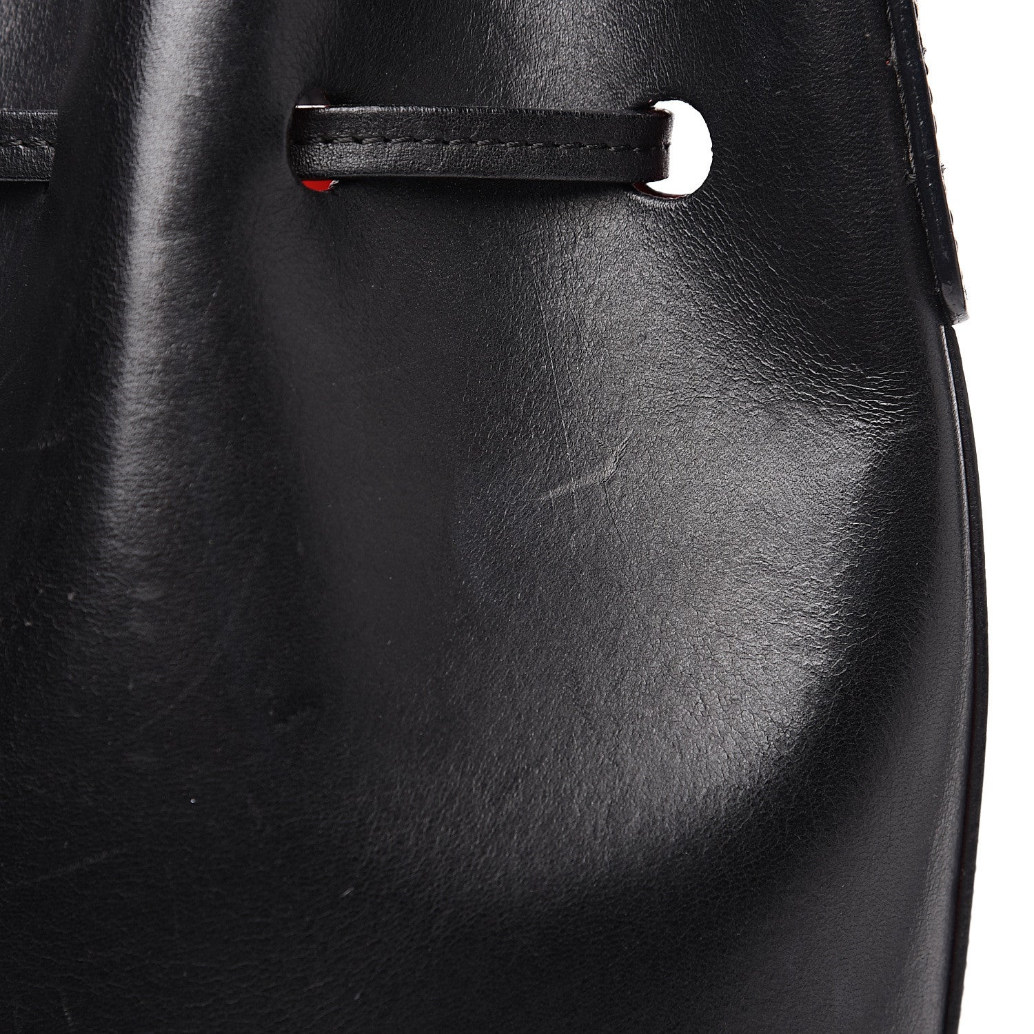 Mansur Gavriel Vegetable Tanned Calfskin Bucket Bag Black Flamma 10 of 15