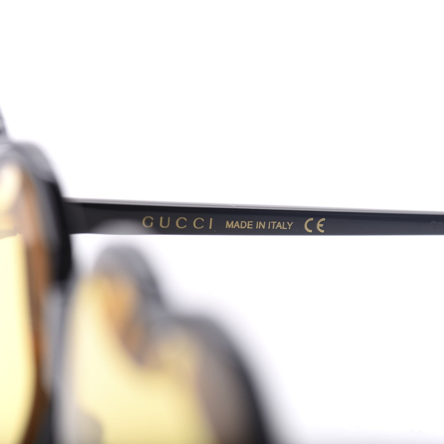 Gucci Hollywood Forever Heart Sunglasses GG0360S Black Yellow 5 of 9