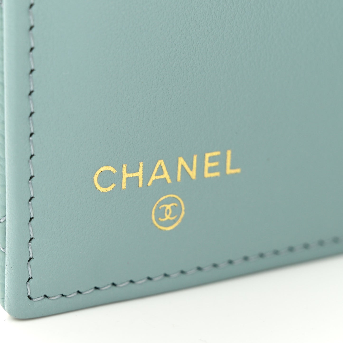 Caviar Quilted Medium Flap Wallet Light Blue