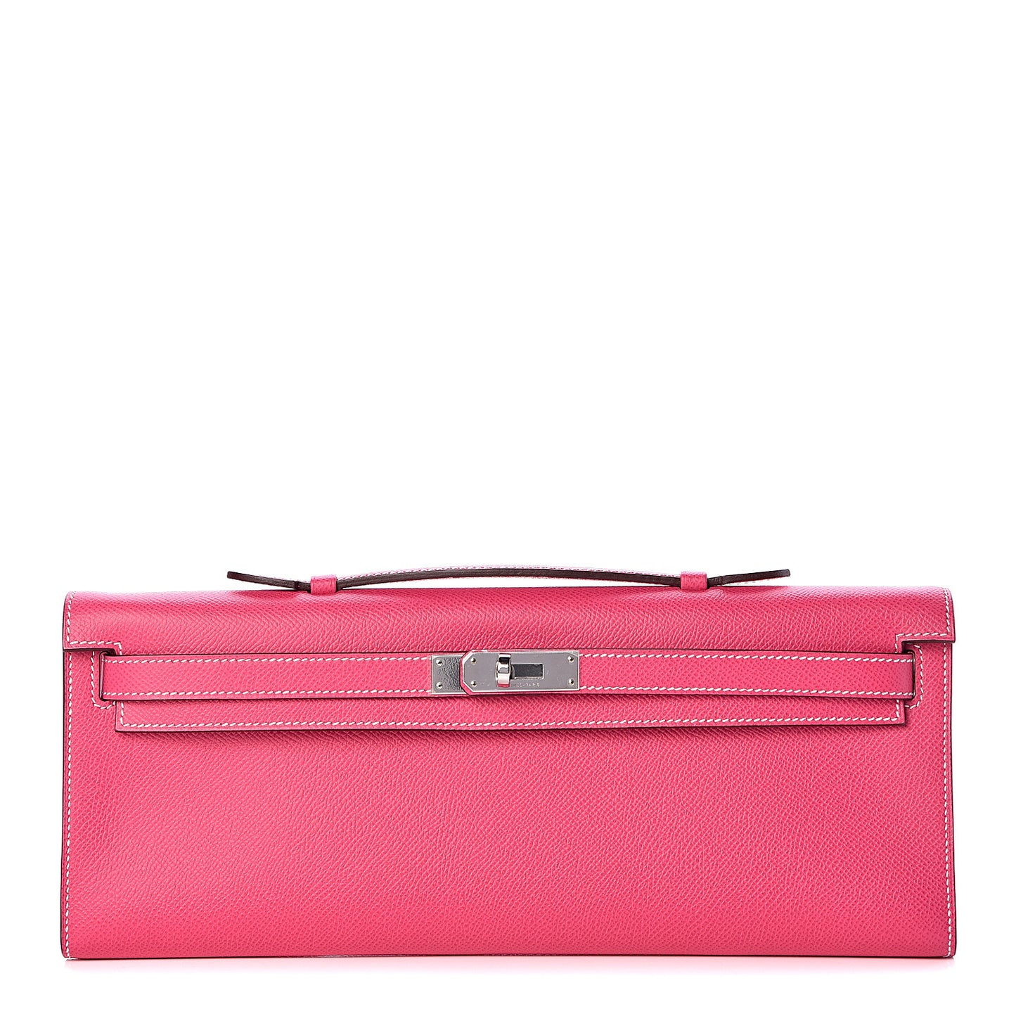 Epsom Kelly Cut Clutch Pochette Rose Tyrien