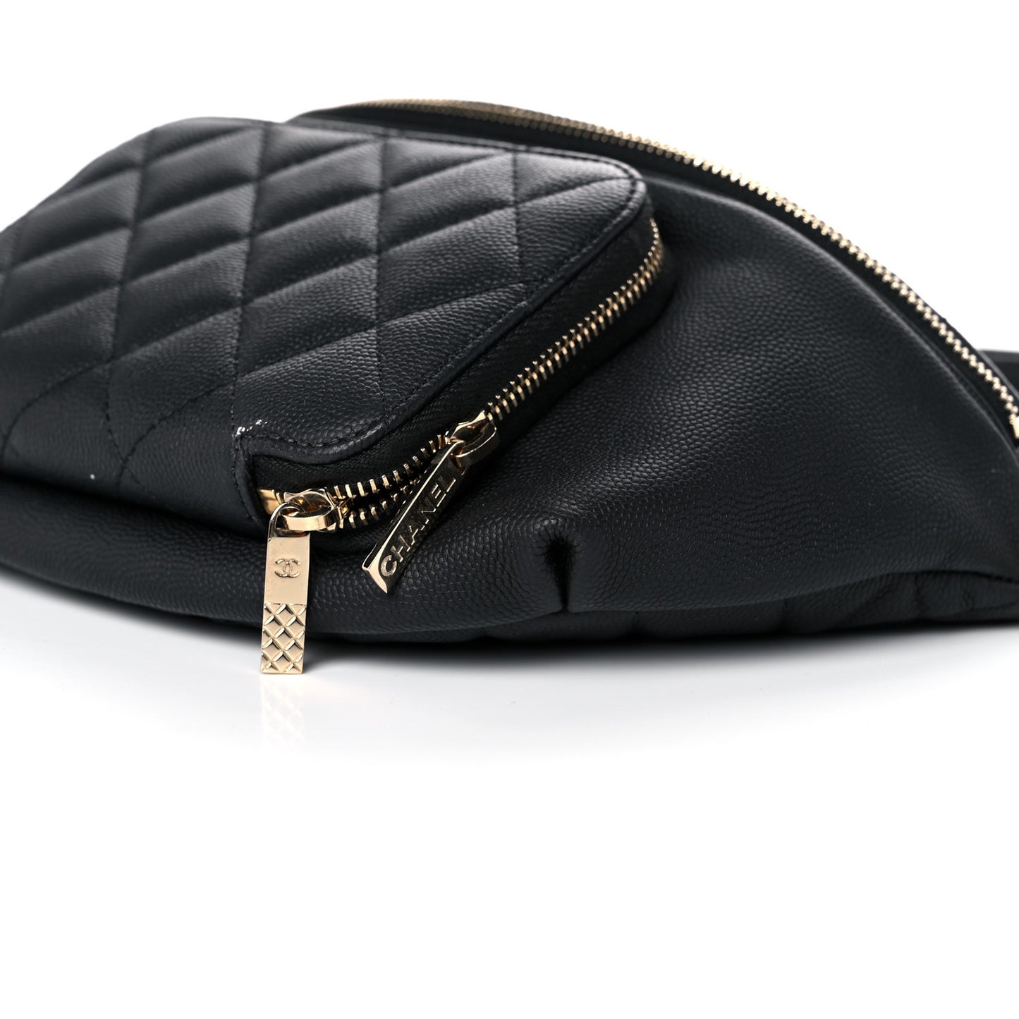 Caviar Quilted Business Affinity Waist Belt Bag Black