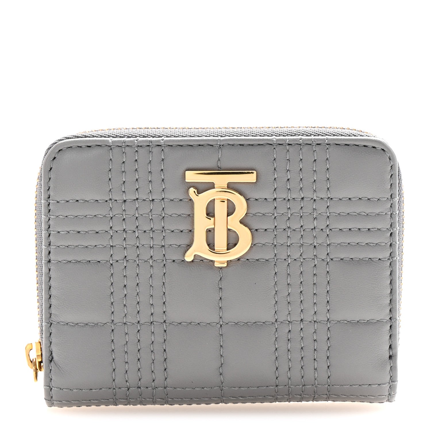 Burberry Lambskin Quilted Lola Wallet Grey 1 of 6