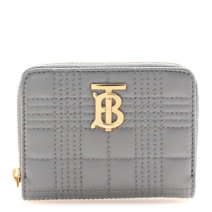 Burberry Lambskin Quilted Lola Wallet Grey 1 of 6