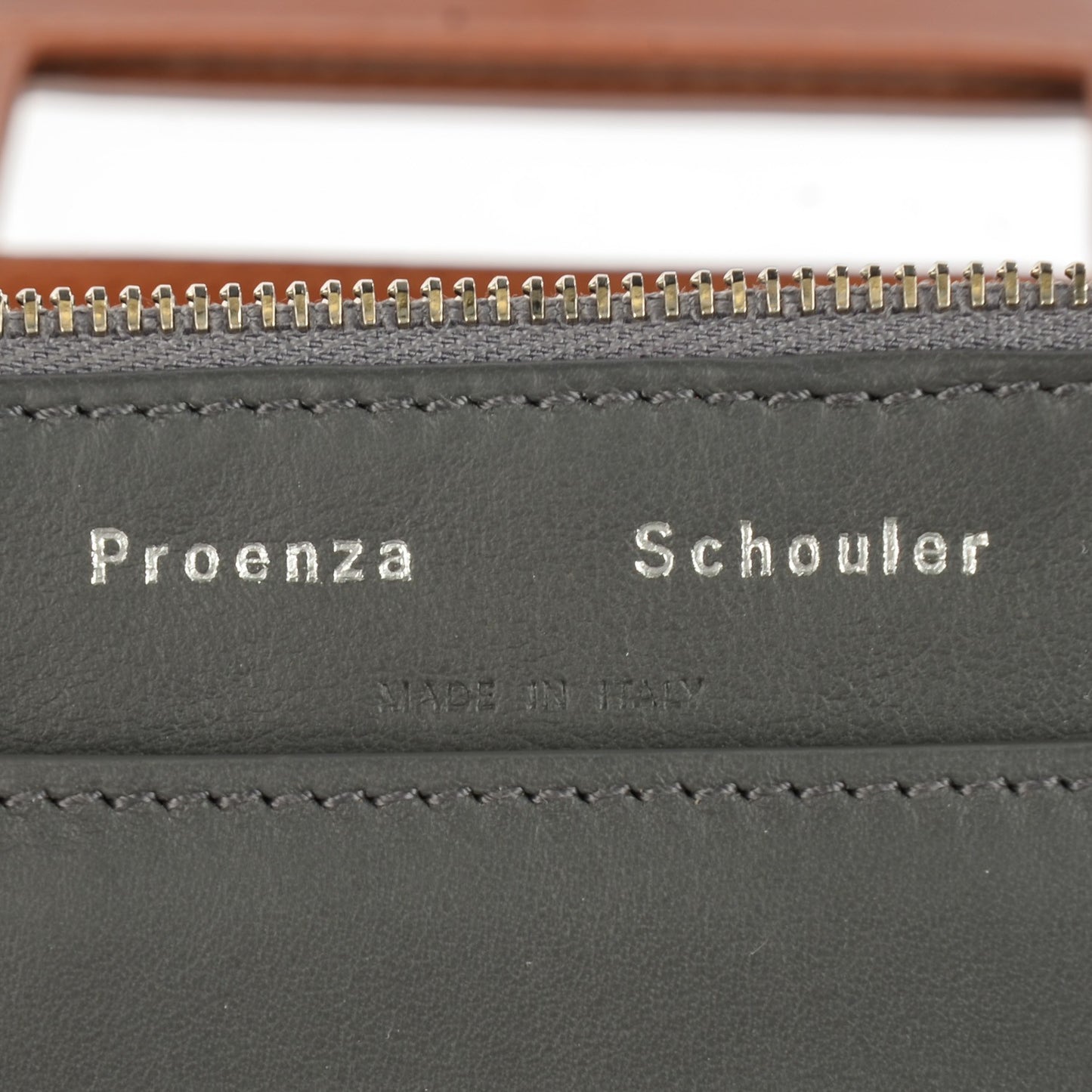Smooth Calfskin PS11 Chain Wallet Heather Grey