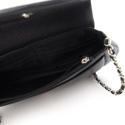 Chanel Caviar Half Moon Wallet On Chain WOC Black 5 of 11