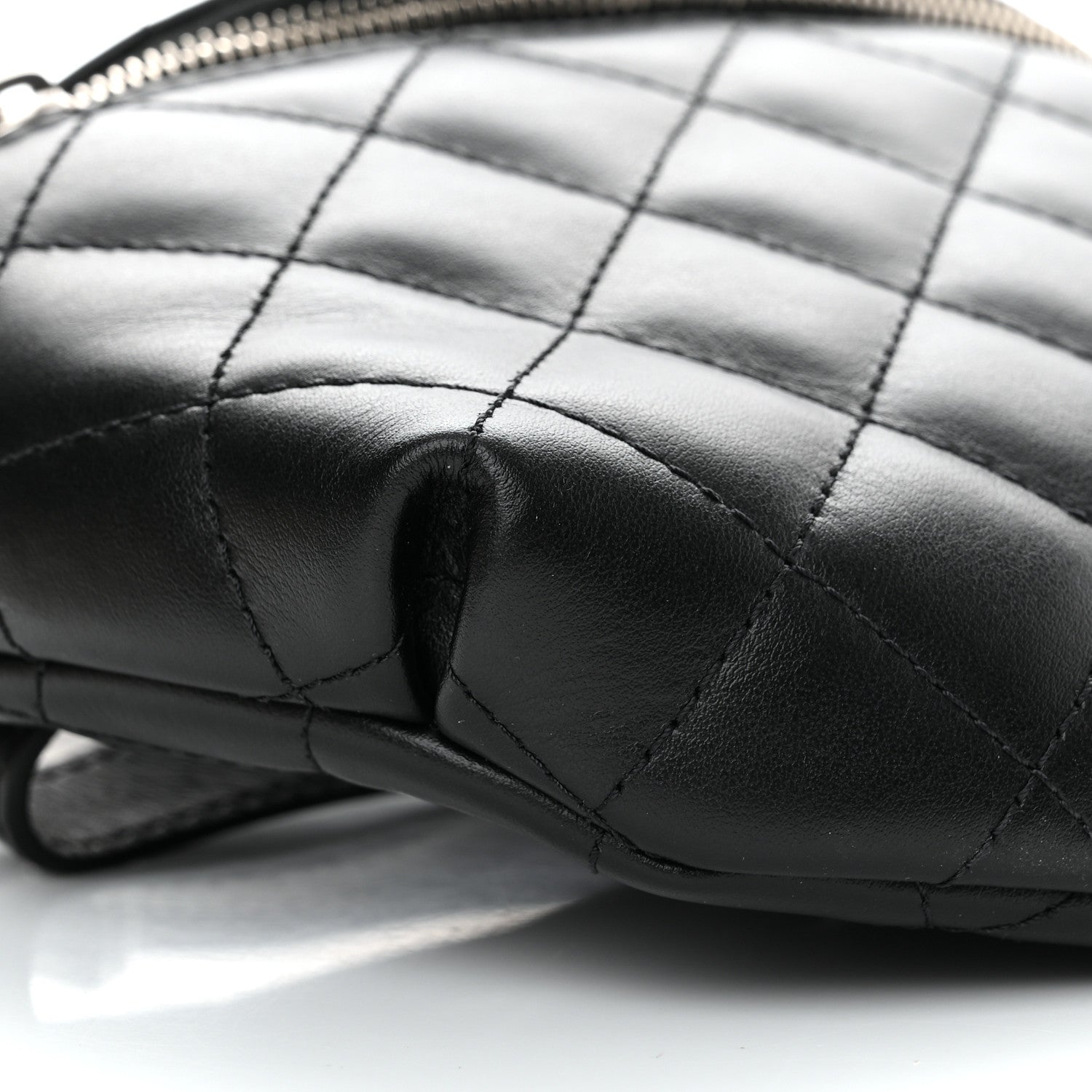 Chanel Calfskin Quilted Waist Belt Bag Black 9 of 11