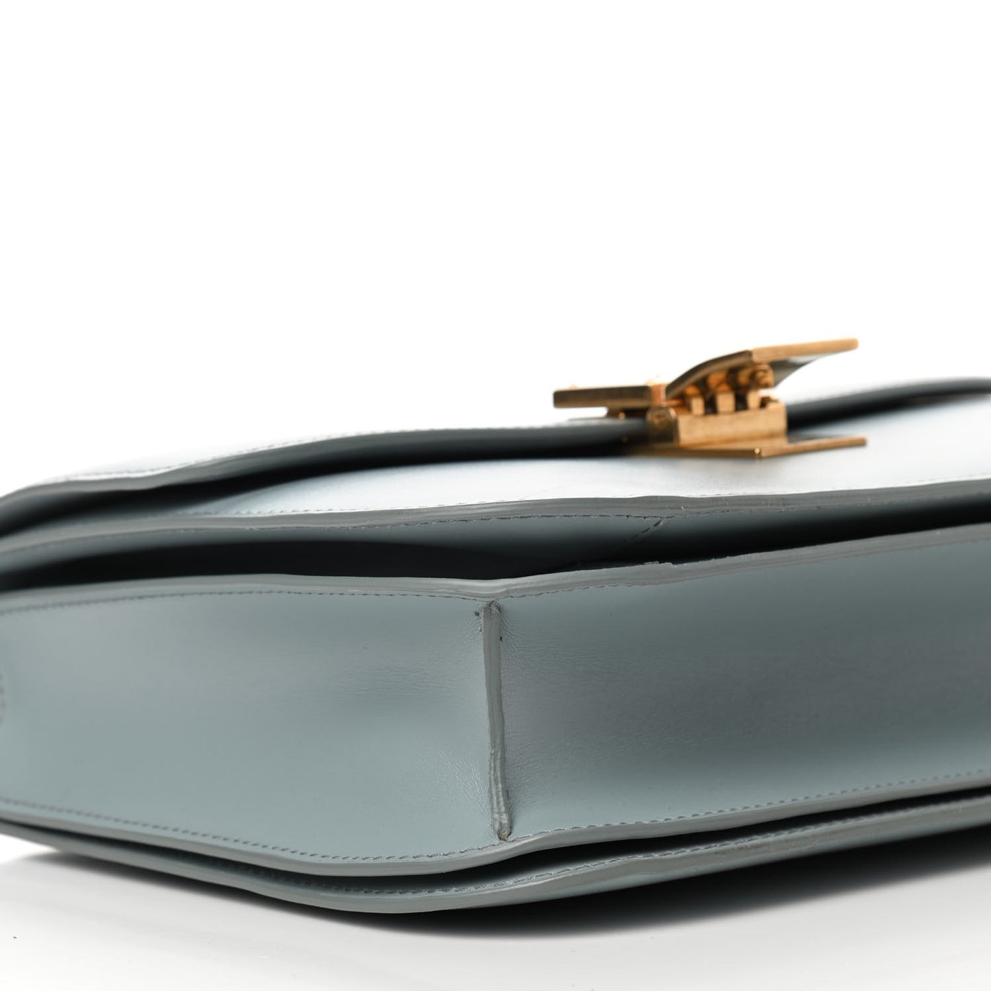 Box Calfskin Medium Classic Box Flap Bag Zinc