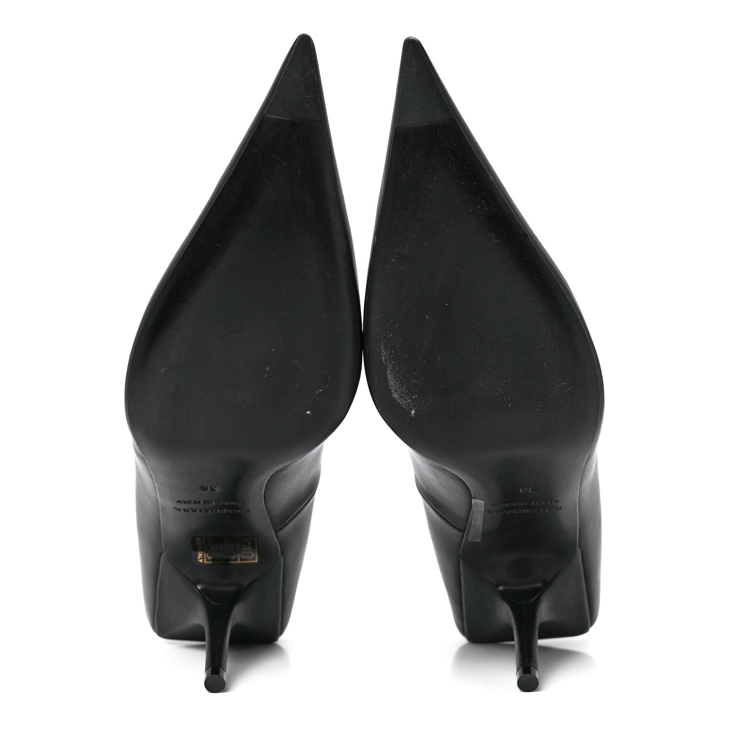 Nappa Square Knife 80mm Pumps 36 Black