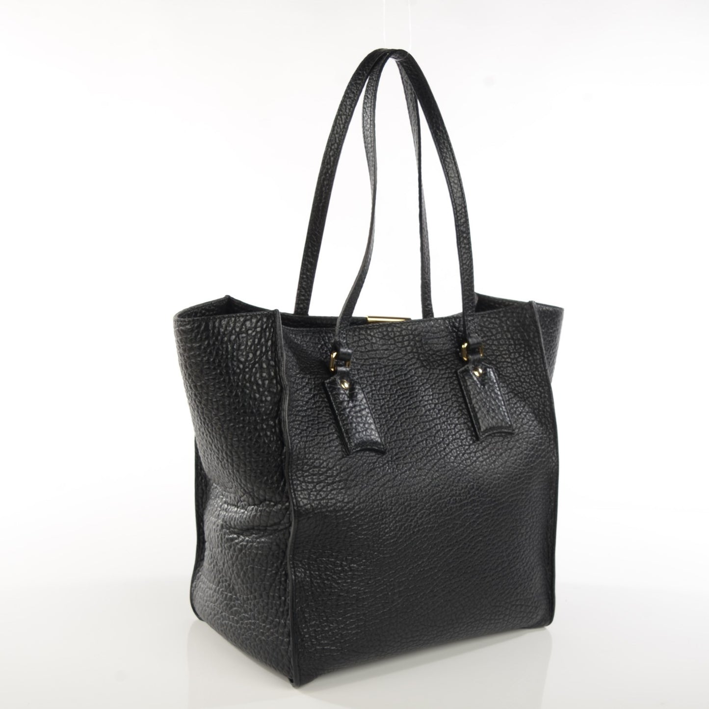 Heritage Grain Medium Woodbury Tote Black