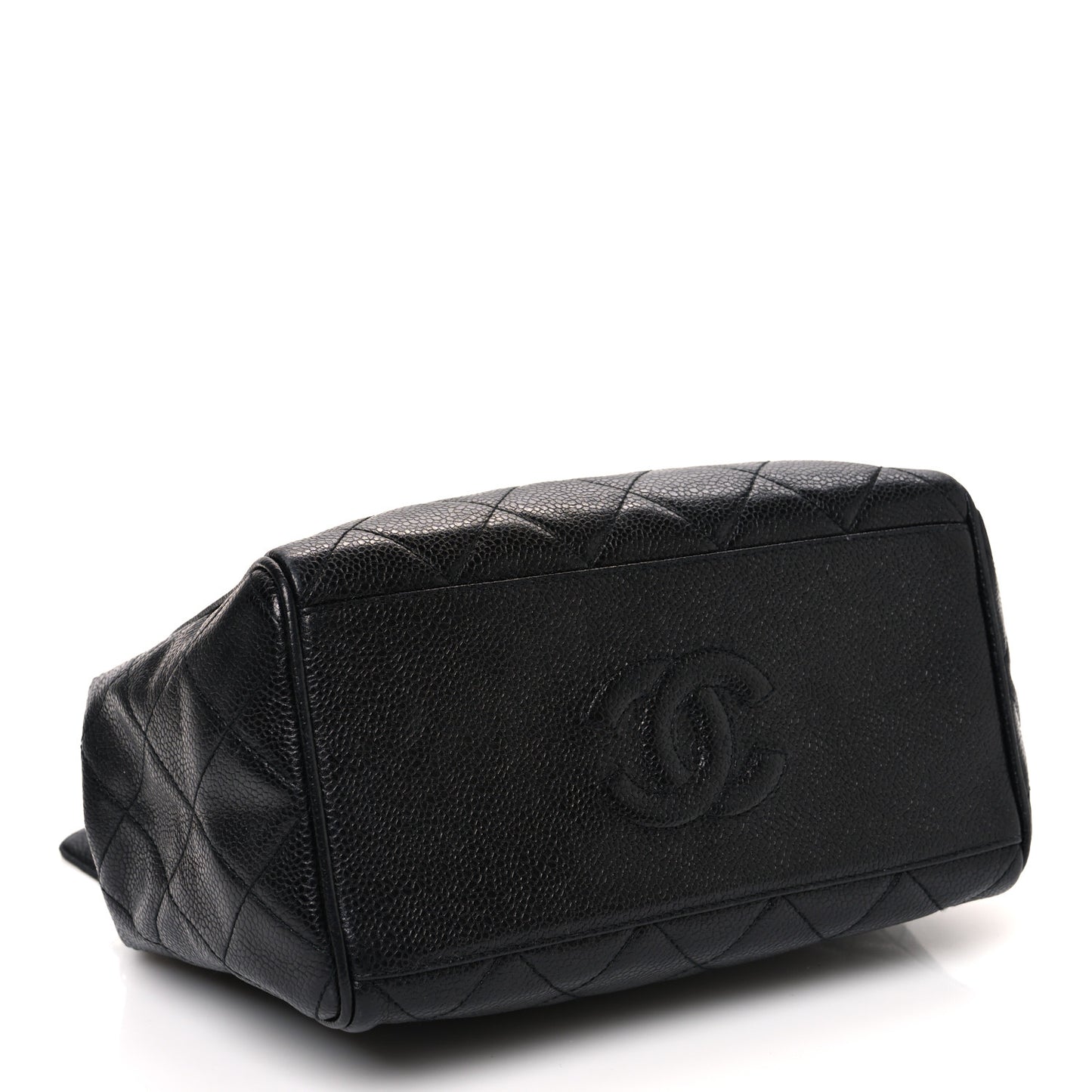 Caviar Quilted Shoulder Bag Black
