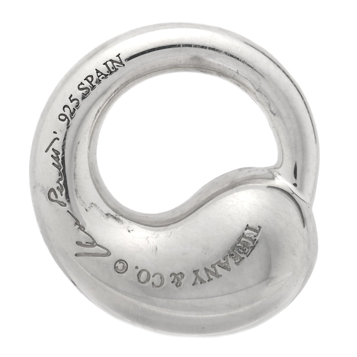 Tiffany Sterling Silver 12mm Elsa Peretti Eternal Circle Pendant