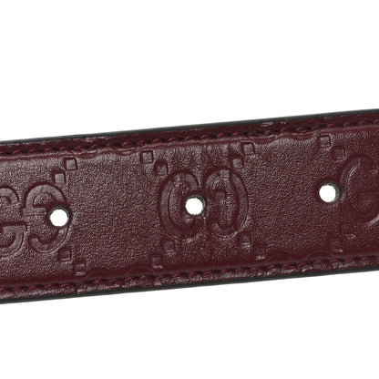 Gucci Plutone Calfskin Guccissima Double G 30mm Belt 80 32 Rosso Ancora 4 of 5