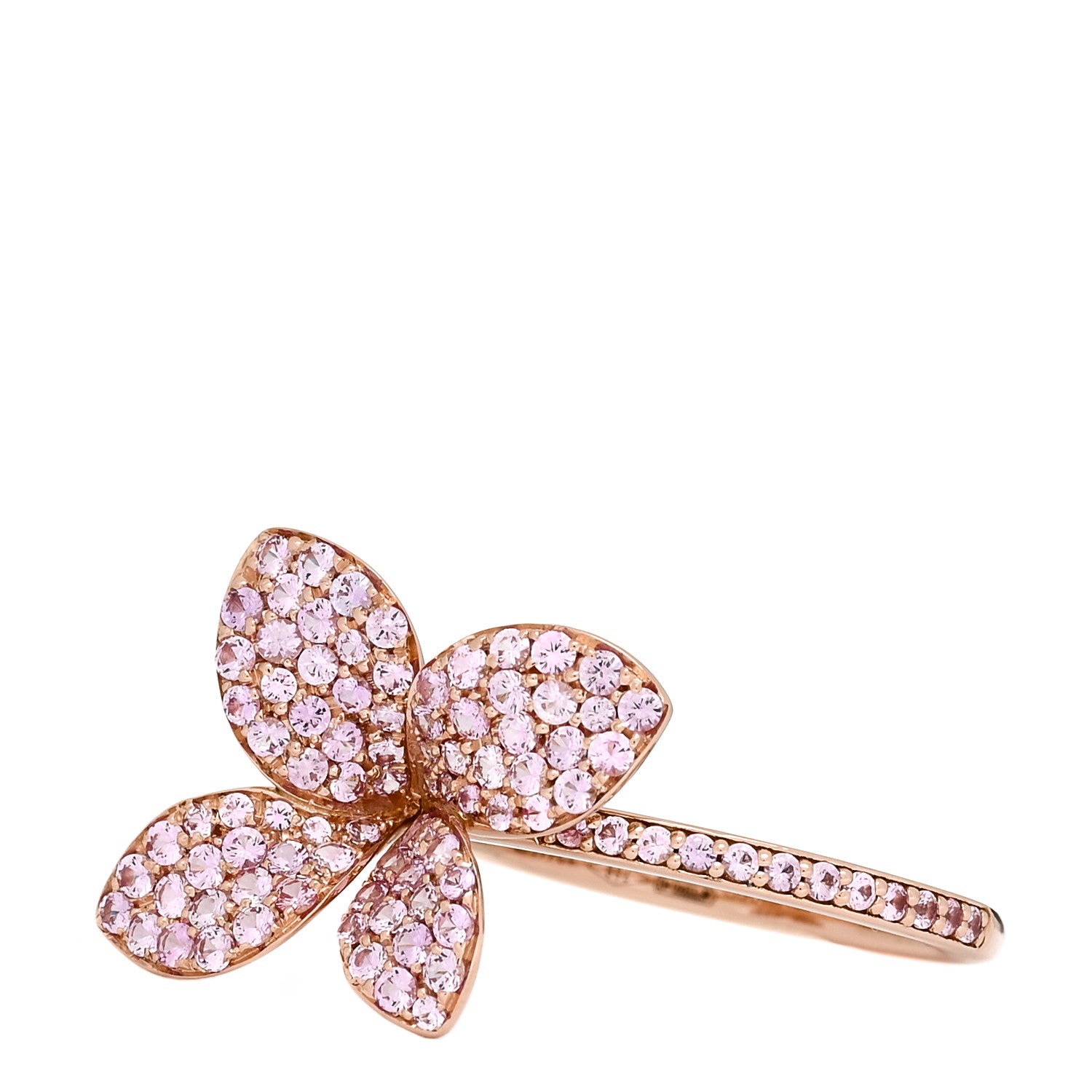 Pasquale Bruni 18K Rose Gold Pink Sapphire Petit Garden Ring 52 6 1 of 6