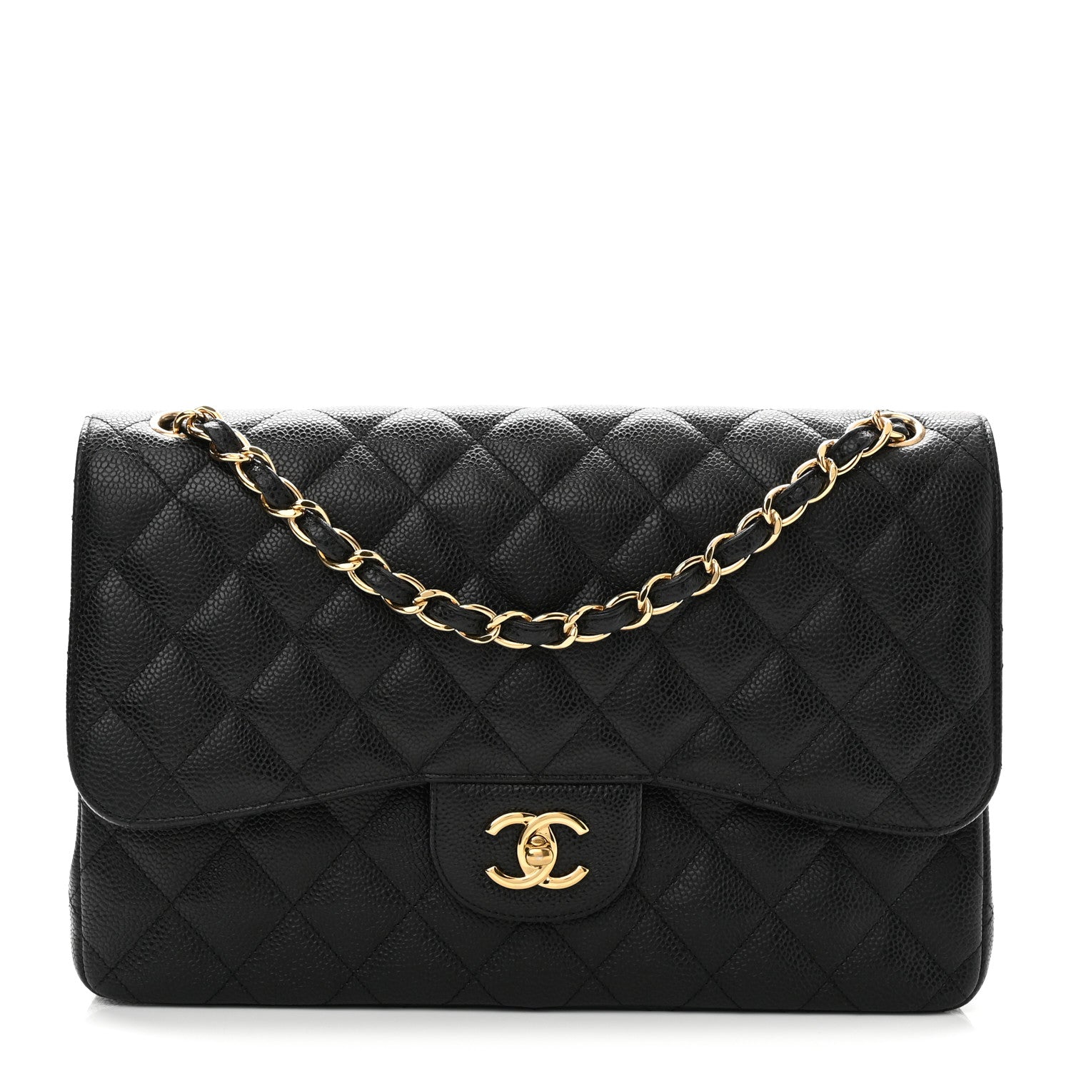 Chanel Caviar Quilted Jumbo Double Flap Black 1 of 11