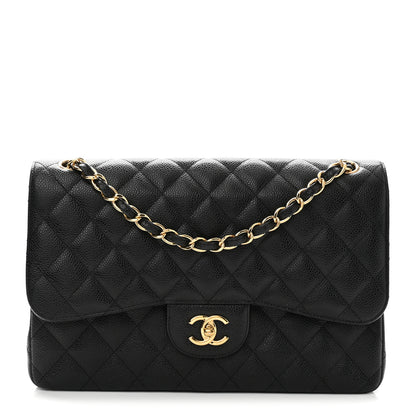 Chanel Caviar Quilted Jumbo Double Flap Black 1 of 11