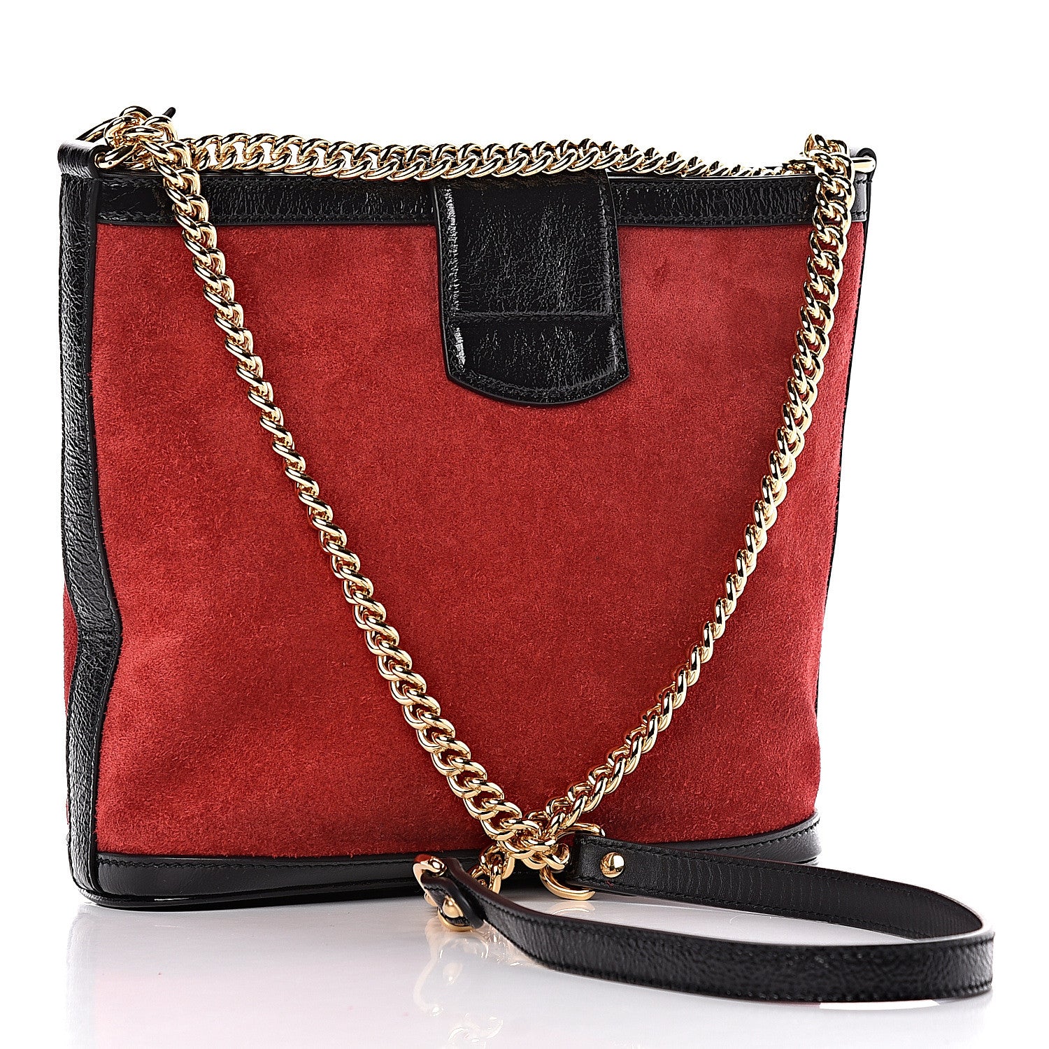 Gucci Suede Patent Medium Dionysus Bucket Bag Red 3 of 13