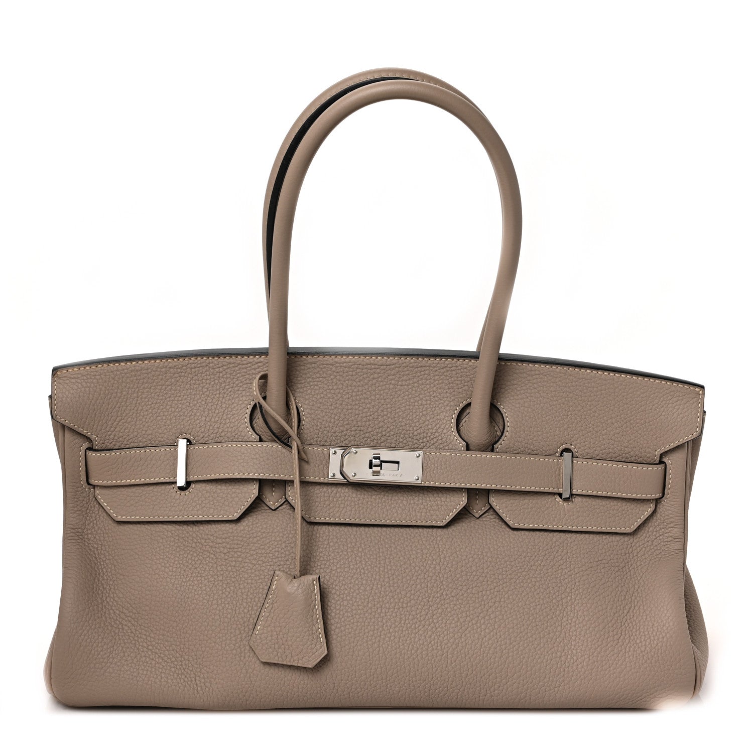 Hermes Taurillon Clemence JPG Shoulder Birkin II 42 Gris Tourterelle 1 of 9