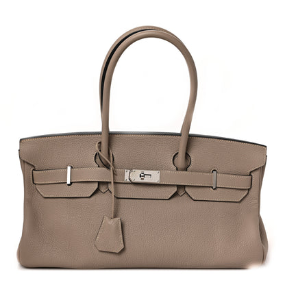Hermes Taurillon Clemence JPG Shoulder Birkin II 42 Gris Tourterelle 1 of 9