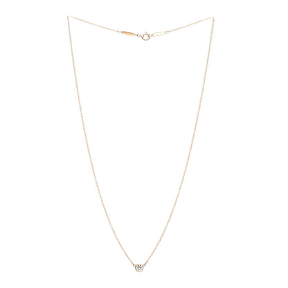 Tiffany 18K Yellow Gold Diamond .24ct Elsa Peretti Diamonds by the Yard Pendant Necklace 3 of 5