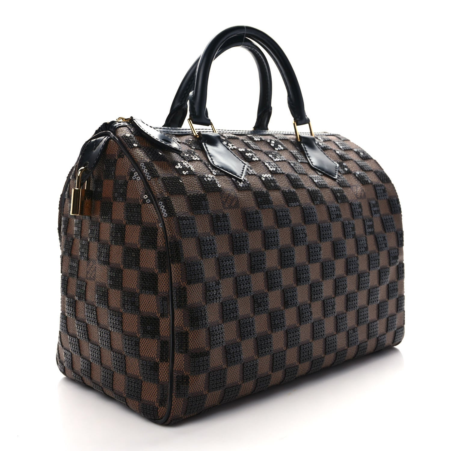 Louis Vuitton Damier Paillettes Speedy 30 Black 3 of 8