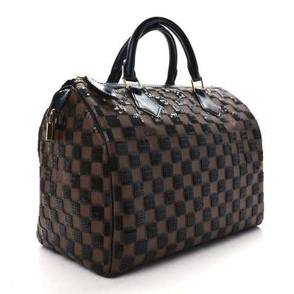 Louis Vuitton Damier Paillettes Speedy 30 Black 3 of 8