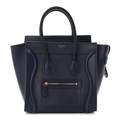 Celine Smooth Calfskin Micro Luggage Navy Blue 1 of 11