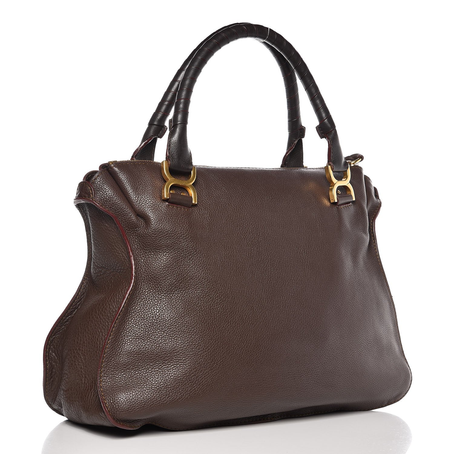 Chloe Calfskin Large Marcie Satchel Truffle 3 of 10