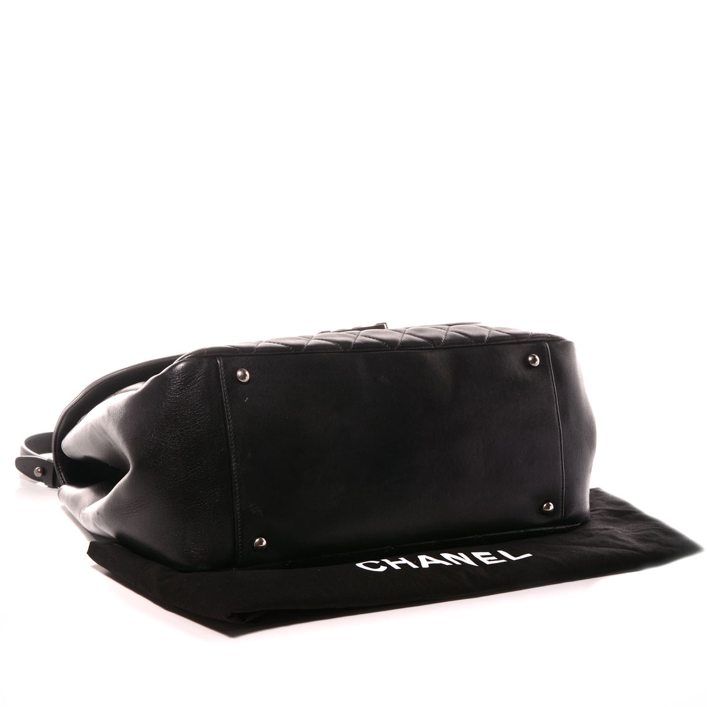 Lambskin Quilted Large Antik Boy Flap Black