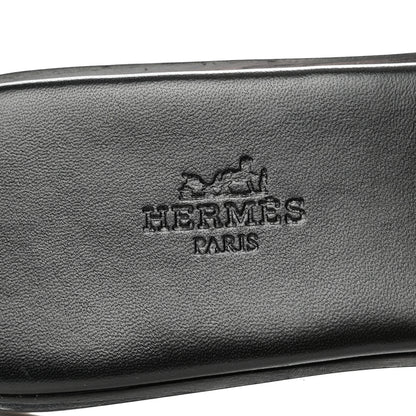 Hermes Calfskin Giulia Sandals 40.5 Black 7 of 8