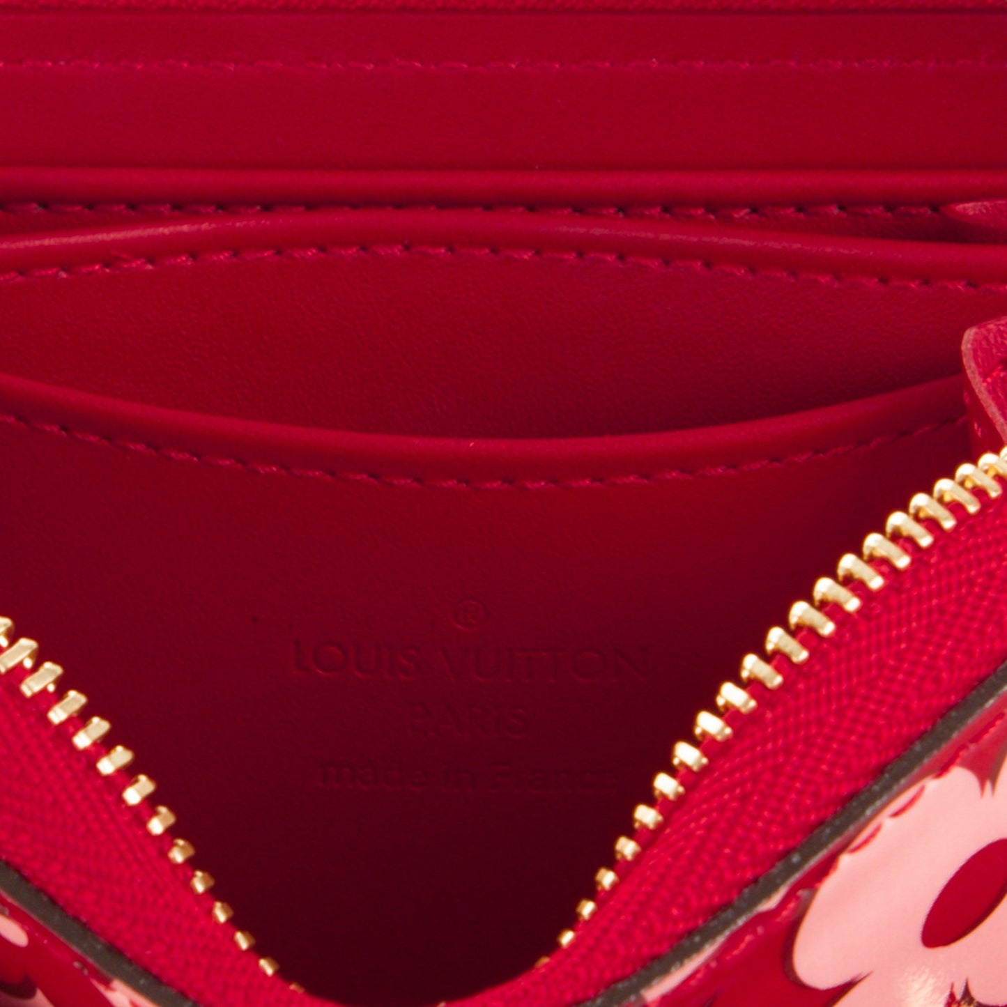 Patent Sweet Monogram Zippy Coin Purse Pomme D'Amour