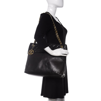 Chanel Calfskin Quilted Large Shoulder Bag Black 2 of 12