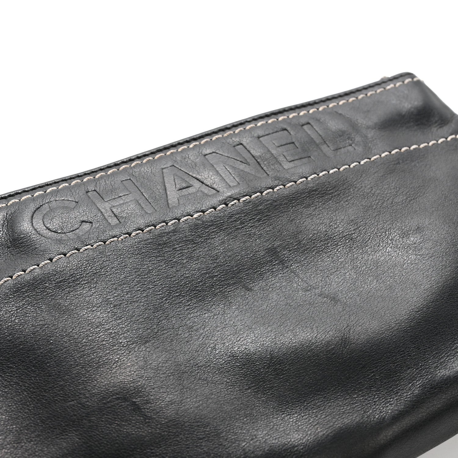 Chanel Lambskin Lax Pochette Black 7 of 9