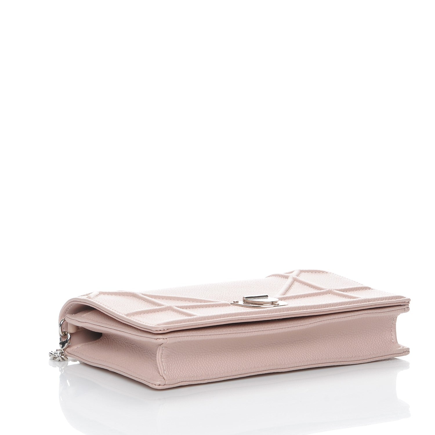 Christian Dior Grained Calfskin Diorama Wallet on Chain Pouch Rose Poudre 4 of 10