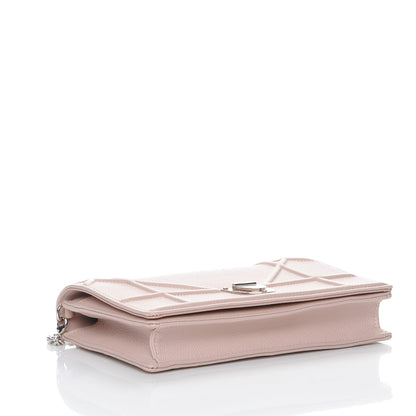 Christian Dior Grained Calfskin Diorama Wallet on Chain Pouch Rose Poudre 4 of 10