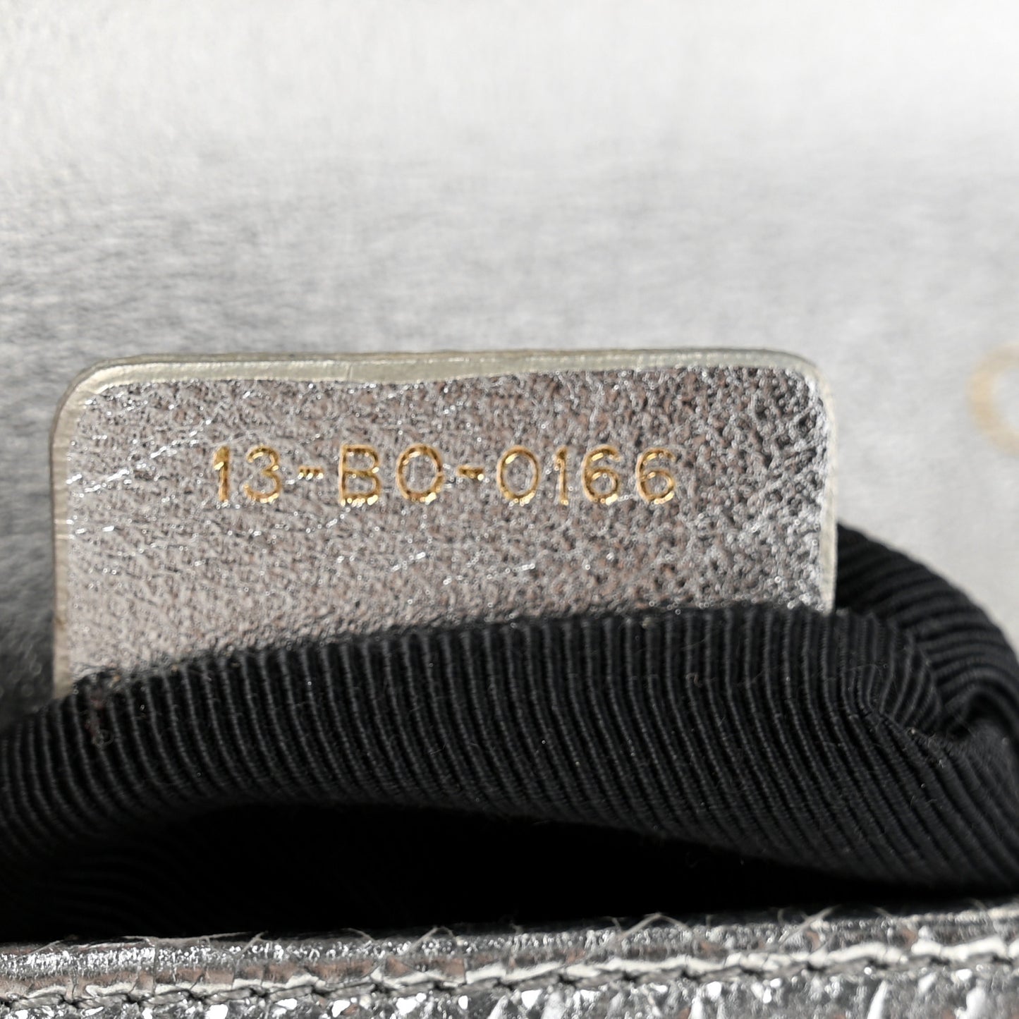 Metallic Ceramic Effect Deerskin Small Diorama Flap Bag Silver