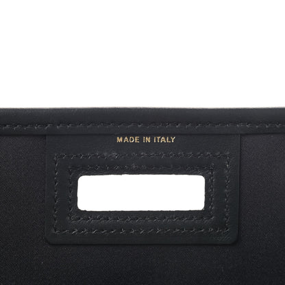 Fendi Glazed Fabric Vitello Century FF 1974 Stamp Patch Medium Peekaboo Defender Cover Mogano Panna Black 6 of 13