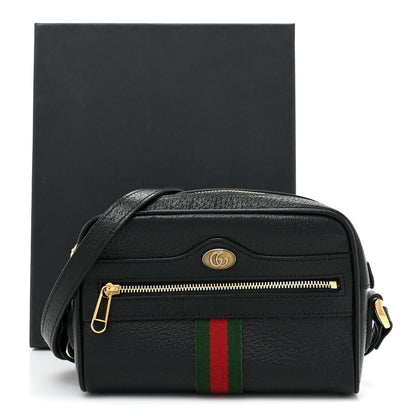 Gucci Calfskin Web Mini Ophidia Shoulder Bag Black 12 of 12