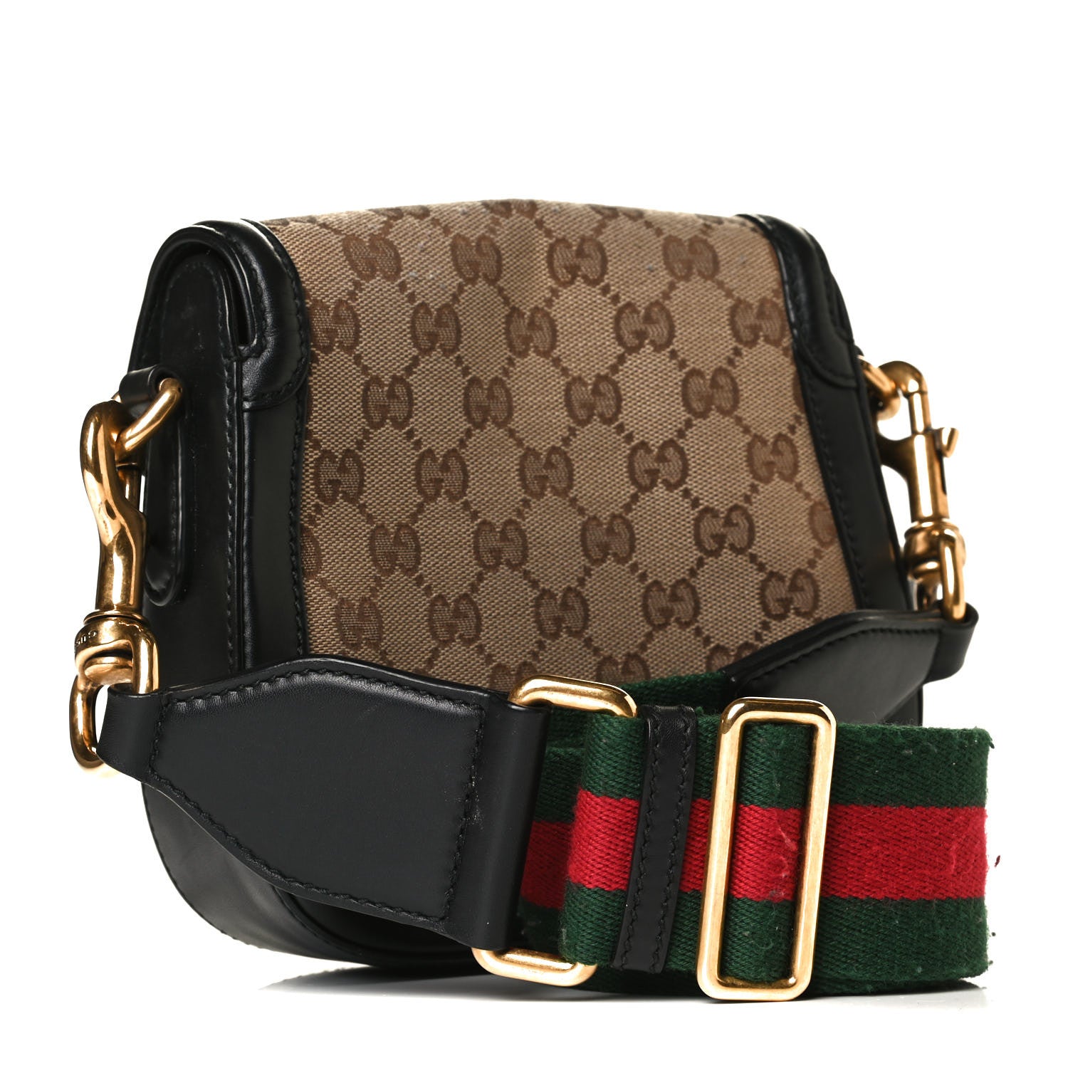 Gucci Monogram Small Lady Web Shoulder Bag Beige Black 2 of 12