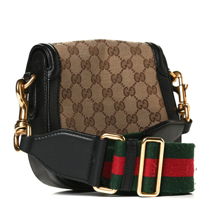 Gucci Monogram Small Lady Web Shoulder Bag Beige Black 2 of 12